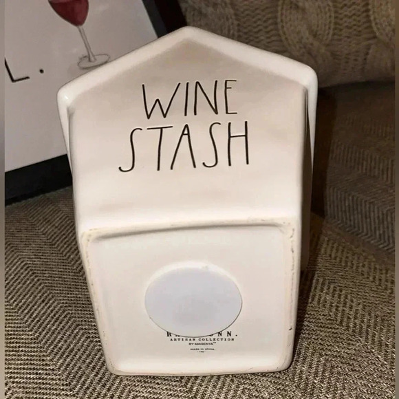 Rae Dunn Wine Stash Coin Money Deposit Bank Birdhouse White - Picture 2 of 4